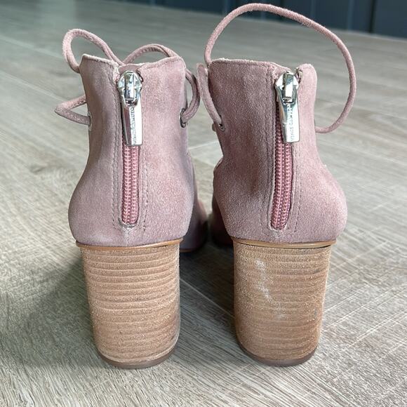 VINCE CAMUTO Mauve Suede Open Toe Strappy Heels Women’s - Picture 5 of 13